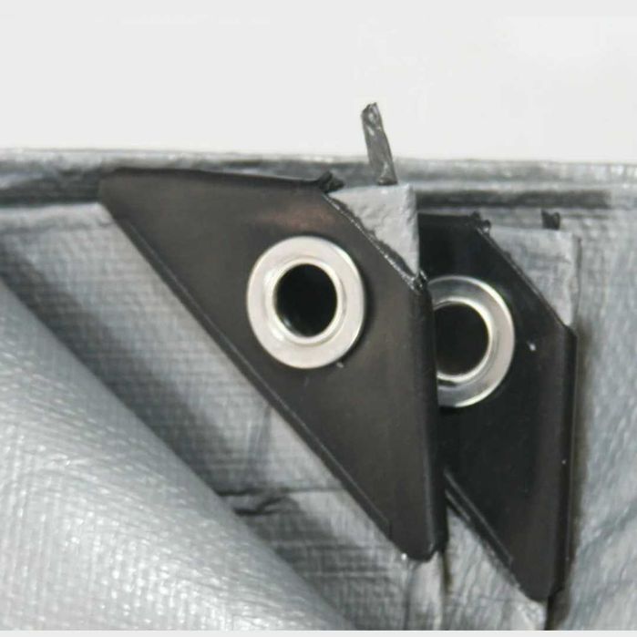 Тент 200 г/м² . Посилений край розмір 4х6 сірий (Доставка безкоштовна)