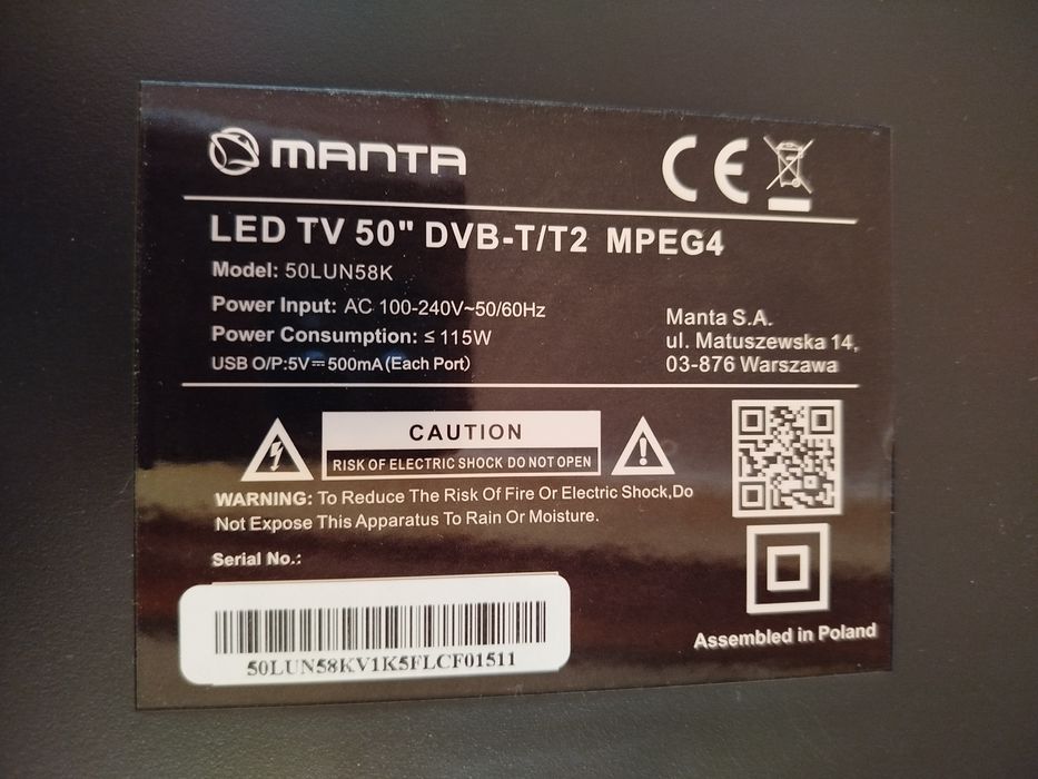 Telewizor Manta 50 cali