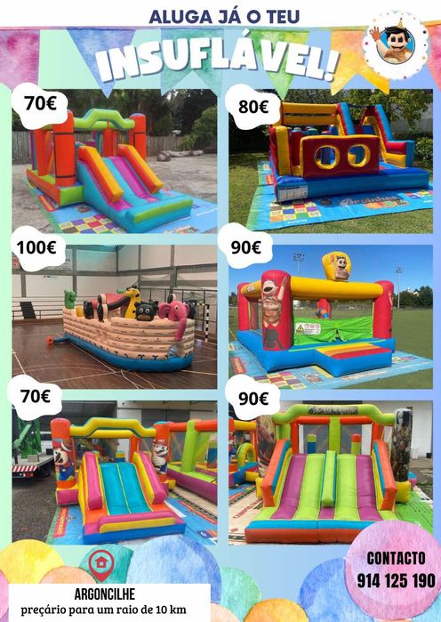 Festas de aniversário,mascotes e insufláveis