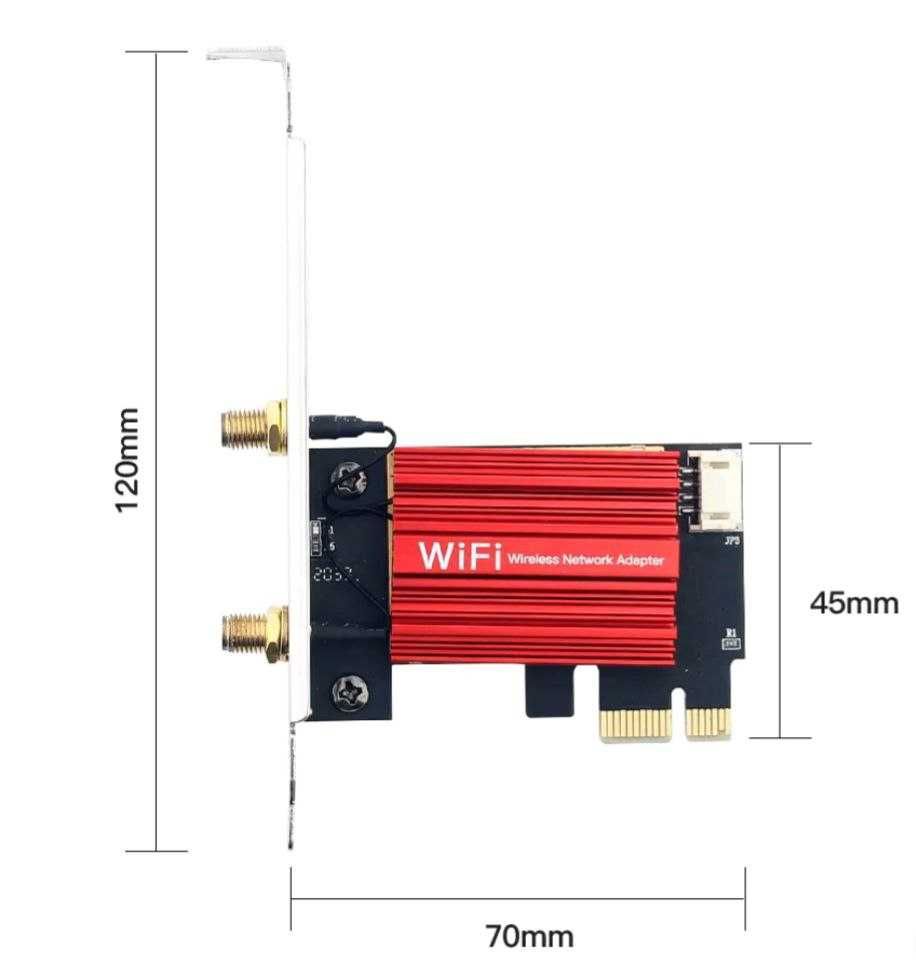 сетевая карта FENVI WI-FI 5 PCI-E AC1200 (wi-fi+bluetooth)