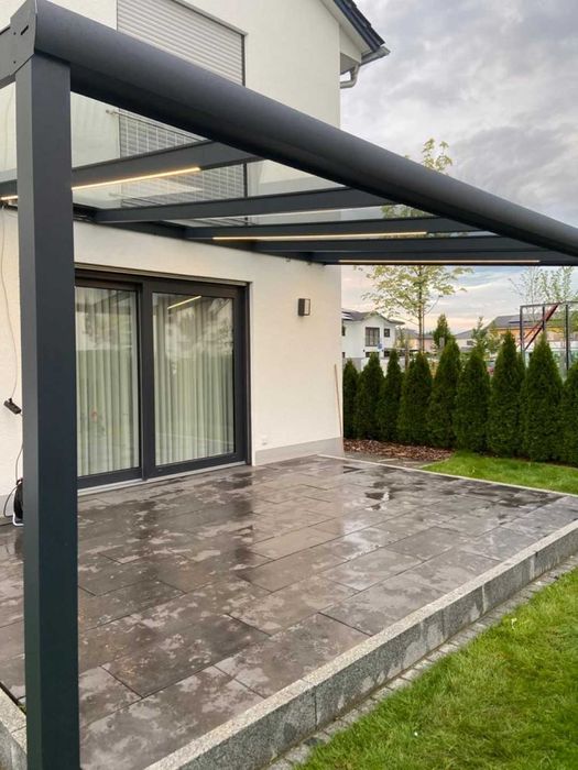 Zadaszenie Tarasu Aluminiowe wiata, SOLIDNE 500 x 350