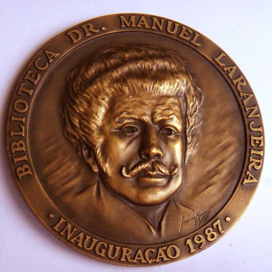 Medalha de Bronze Biblioteca Dr Manuel Laranjeira por JOSÉ DE MOURA