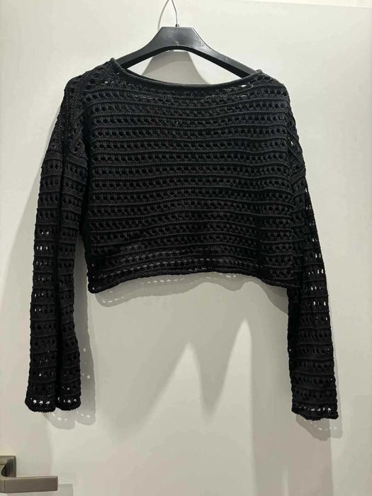 Ażurowy sweterek czarny, HOUSE, r. S/36