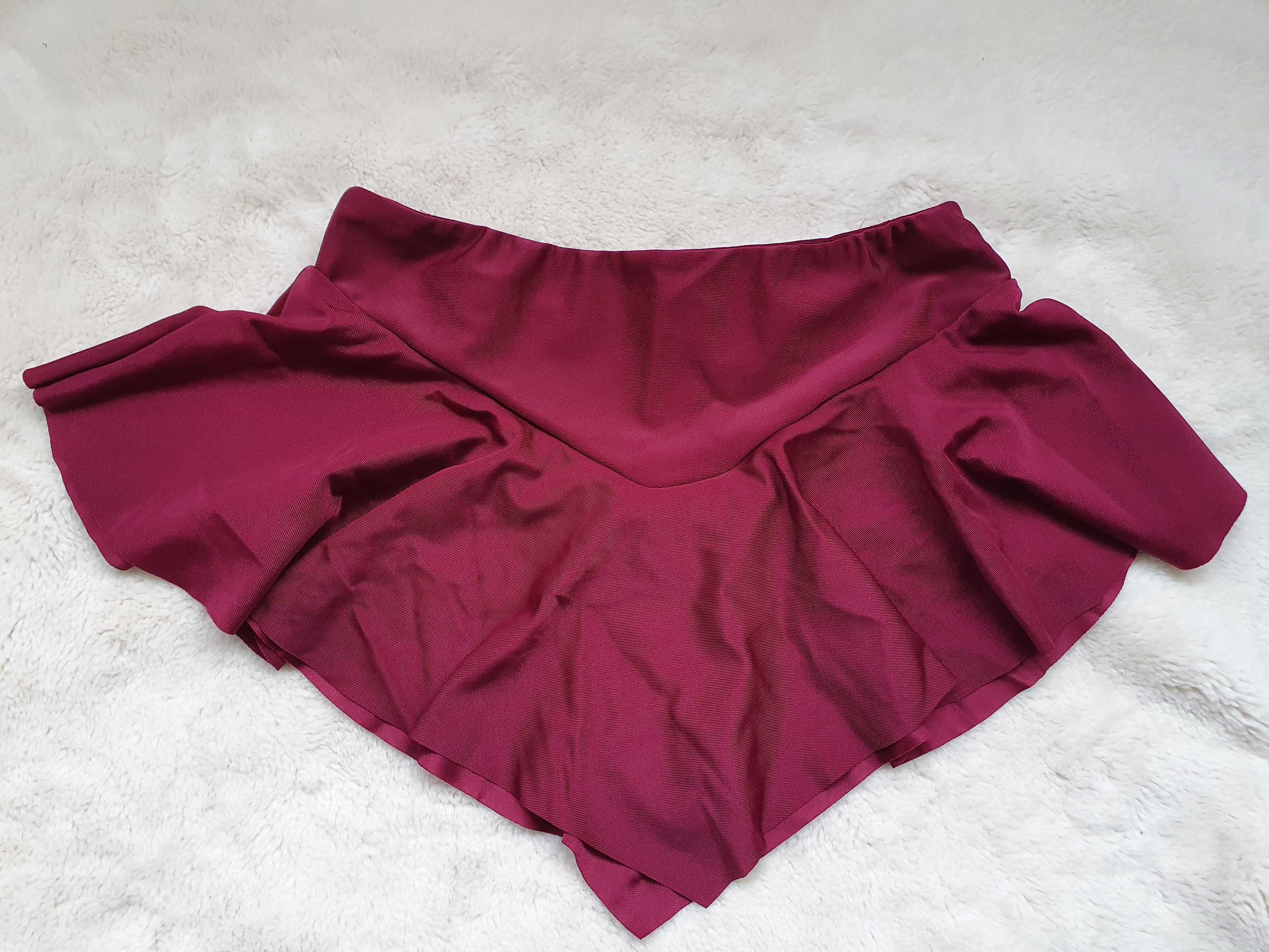 Stringi ze spódniczką na Exotic/Twerk Rozmiar XS/S (wg metki S), bordo