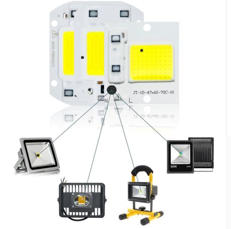 Термопаста + Светодиод на 50вт 220в 220v LED прожектор ремонт COB 50W