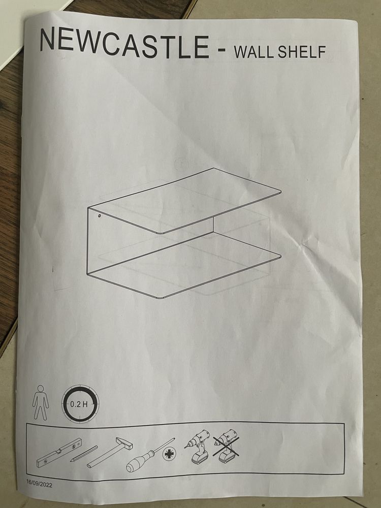 2sztuki Półka metalowa stolik nocny minimalistyczny Westwing