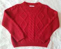 Śliczny, gruby sweter dziewczęcy M&S, rozmiar 140, 9-10 lat