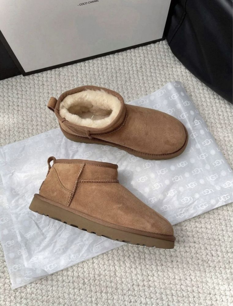 UGG 2024 mini ЛЮКС НАТУРАЛЬНІ коричневі/чорні/оливка