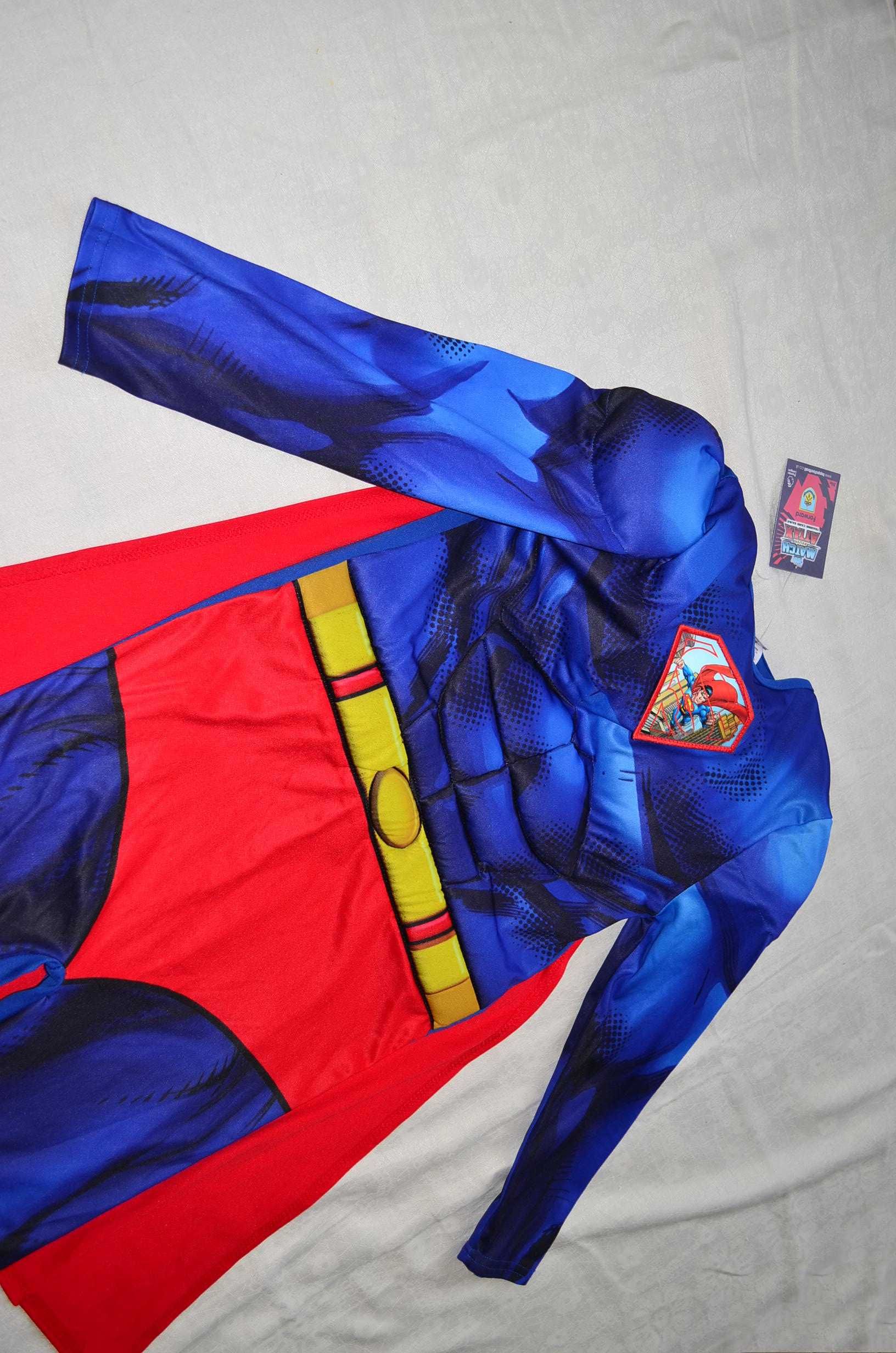 Новый Супермен сплащом Super Man мускулы герой на праздник игровое шоу