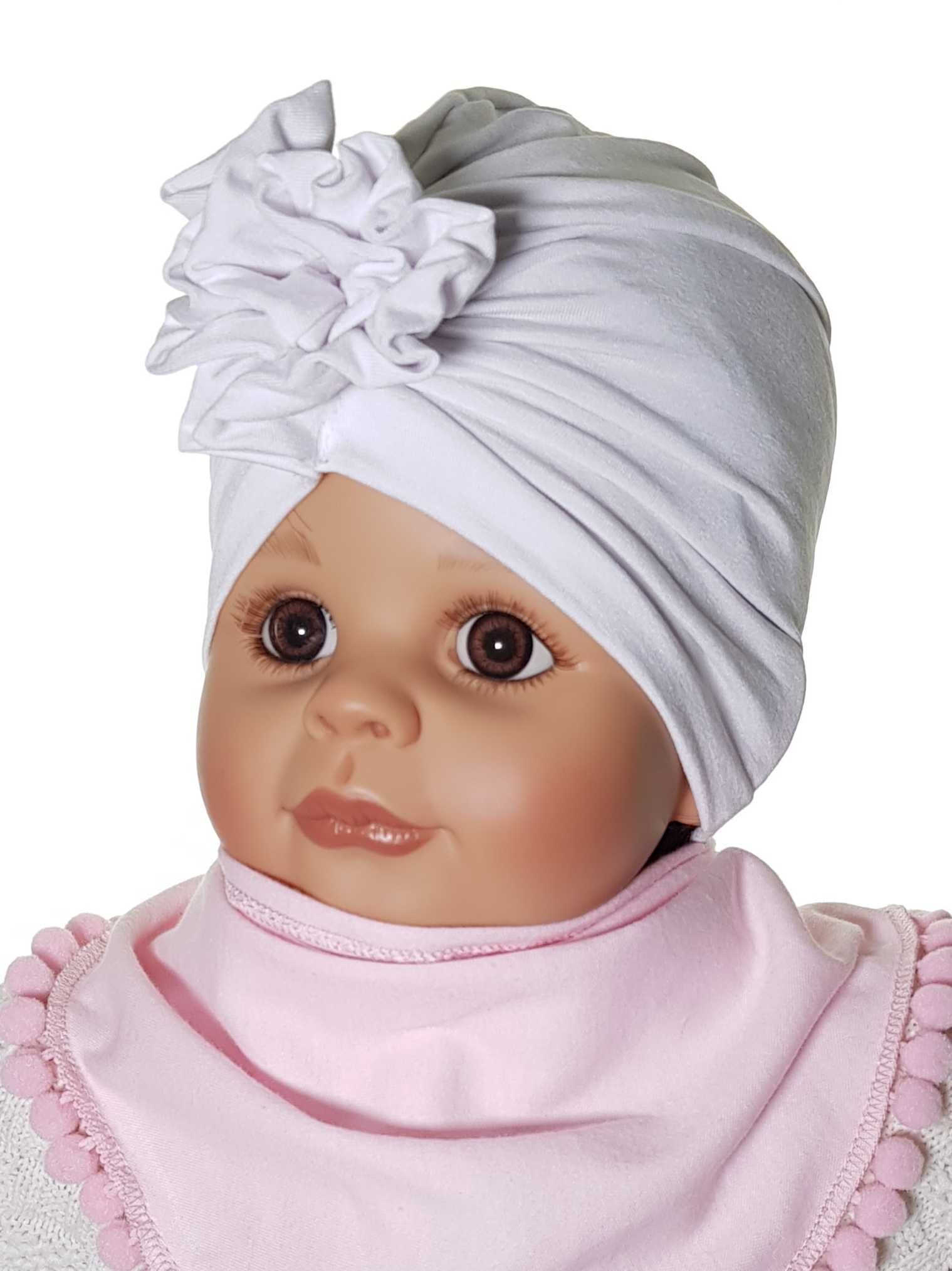 Producent Niemowlęcy KOMPLET CZAPECZKA TURBAN + CHUSTKA 0-9 m-c 5kolor