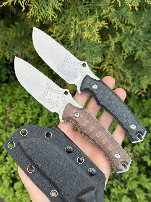 Фіксований ніж Fox FX-616MB micarta, тактичний ніж, нескладний ніж