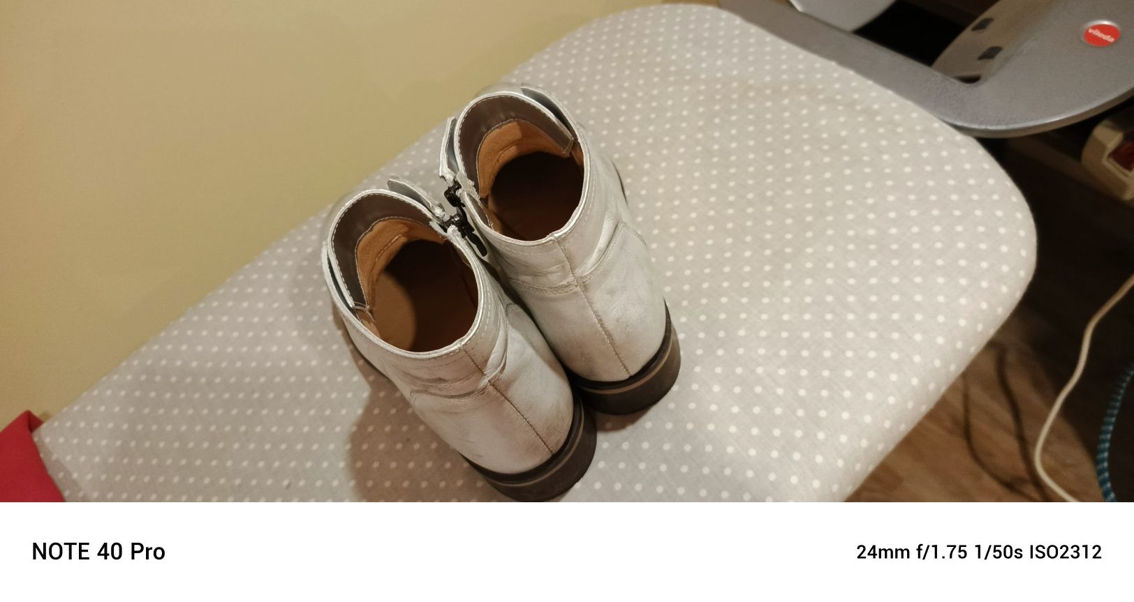 Botki srebro skóra 38 okazja