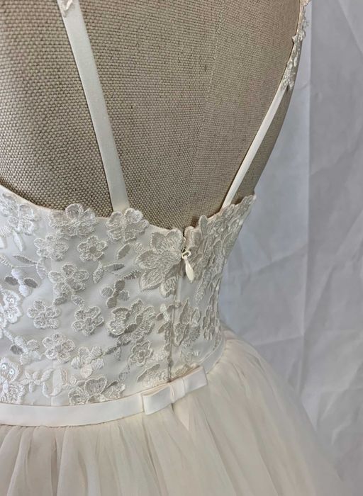 Bajkowa nowa suknia ślubna 40 księżniczka princessa ivory ramiączka