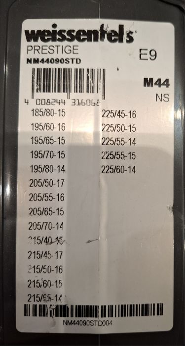 Łańcuchy śniegowe Weissenfels Prestige M44 9mm od 14" do 17"