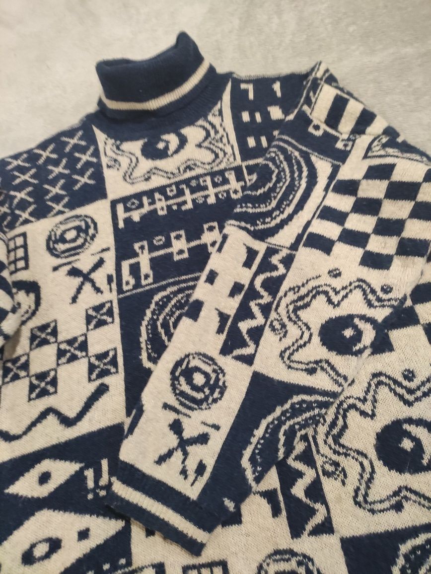 Shetland XXL Sweter XXL wełniany shetland XXL
