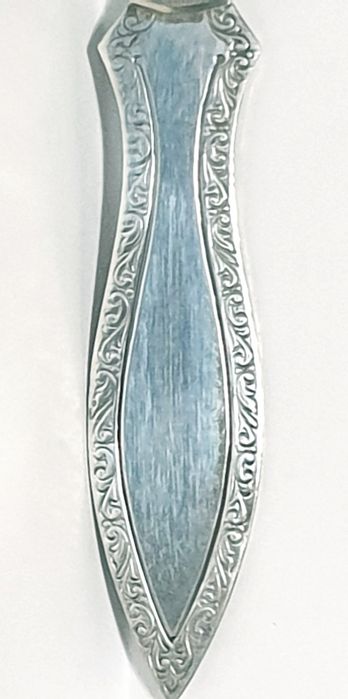 Raro marcador de páginas - prata portuguesa esmaltada-simbolo farmácia