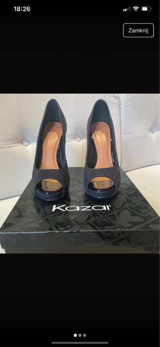 KAZAR - czarne czółenka