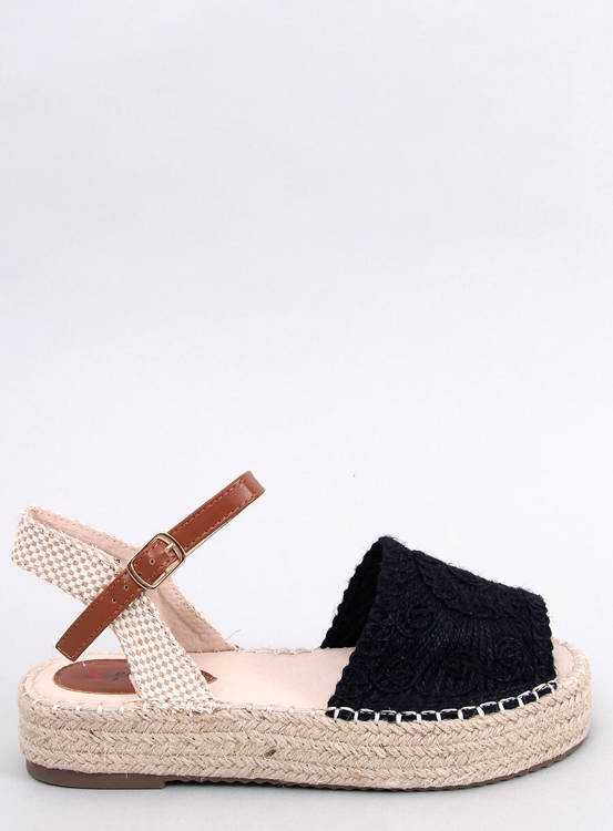 Sandałki espadryle Boho INGRAM BLACK rozmiar 36 - 41