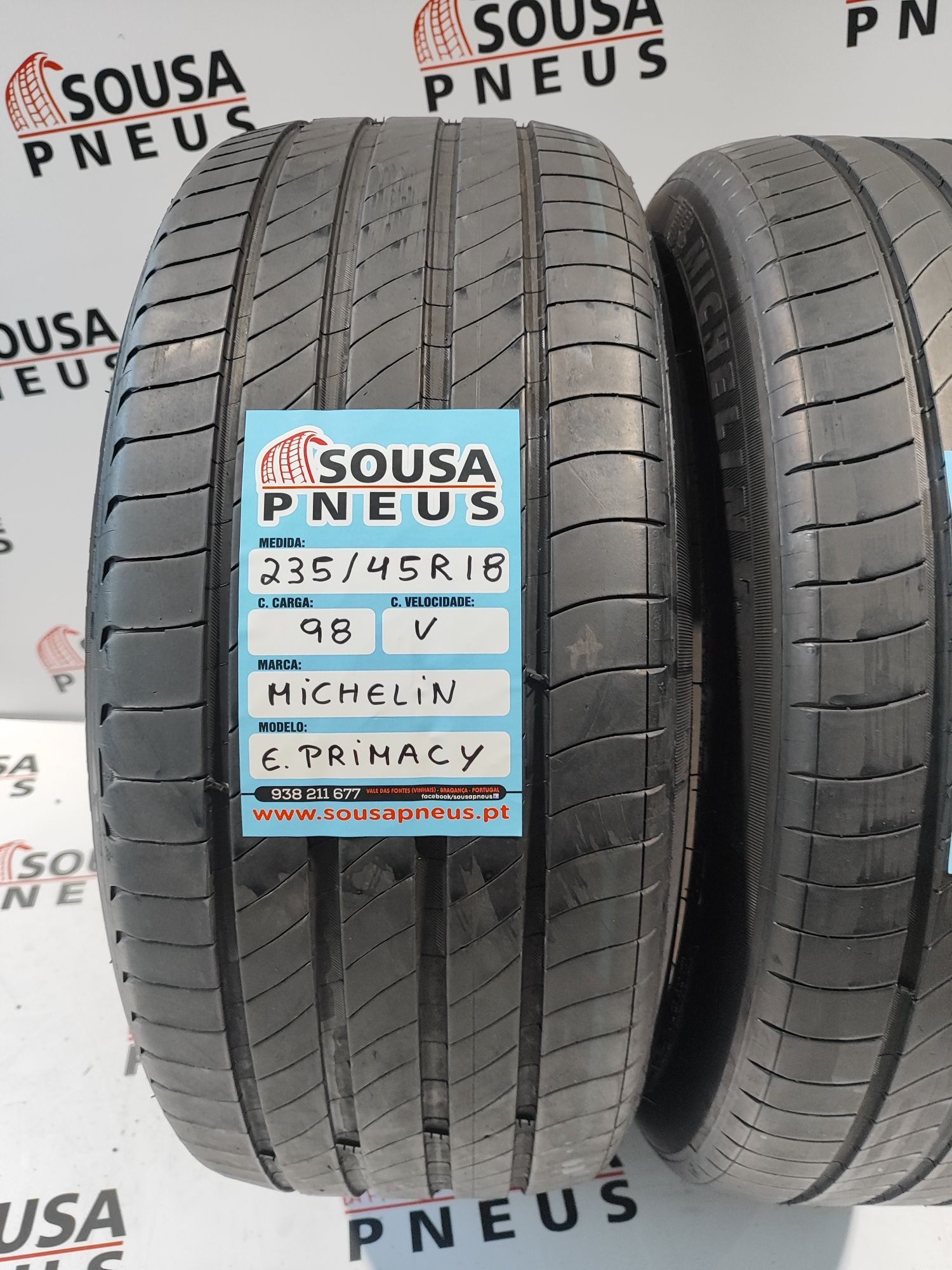 2 pneus semi novos 235-45R18 Michelin - Oferta dos Portes