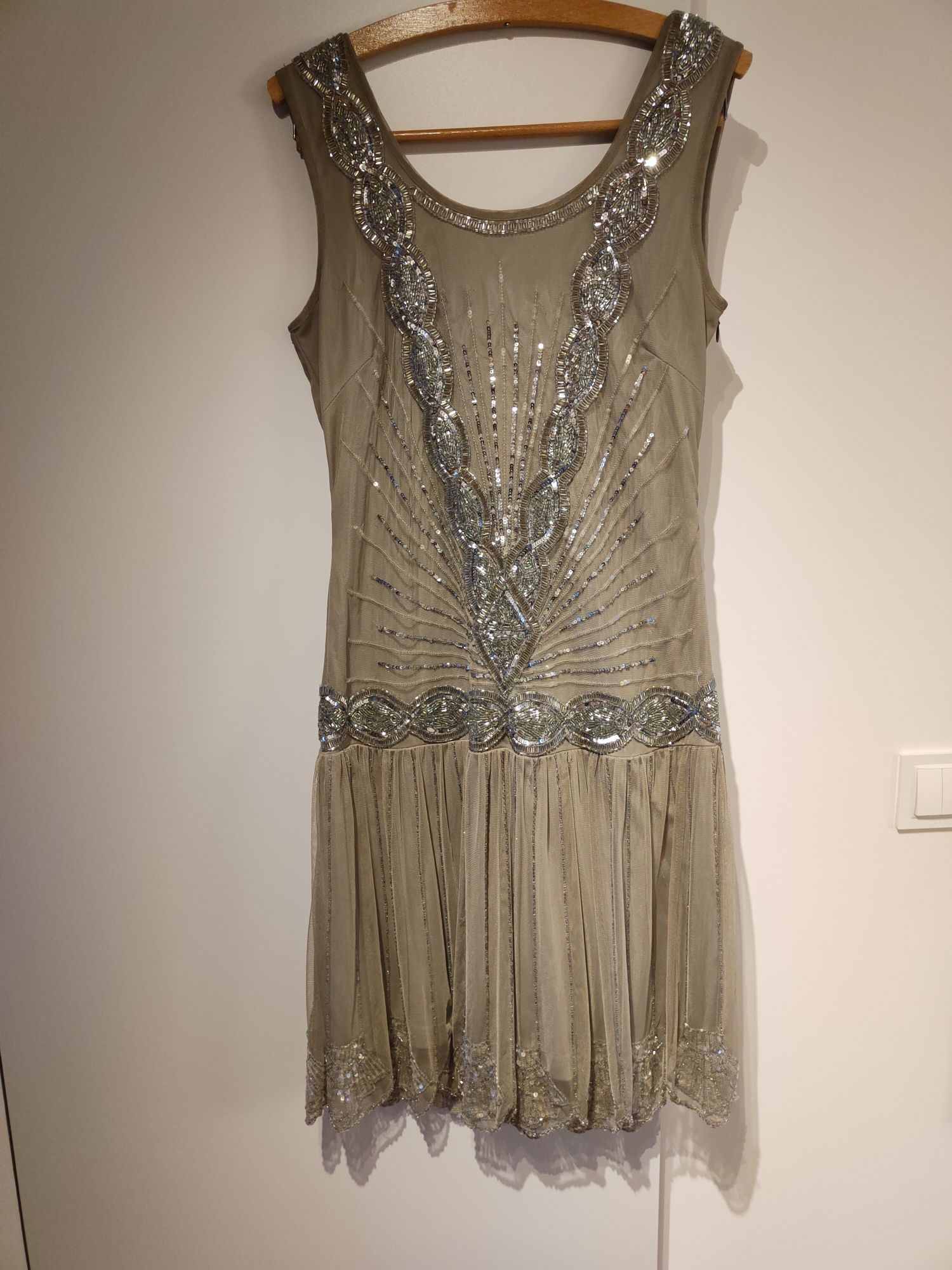 Sukienka Frock and Frill *Gatsby * lata 20te kryształki karnawał r.M/L