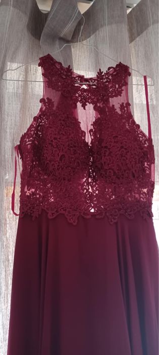 Vestido cerimonia bordô