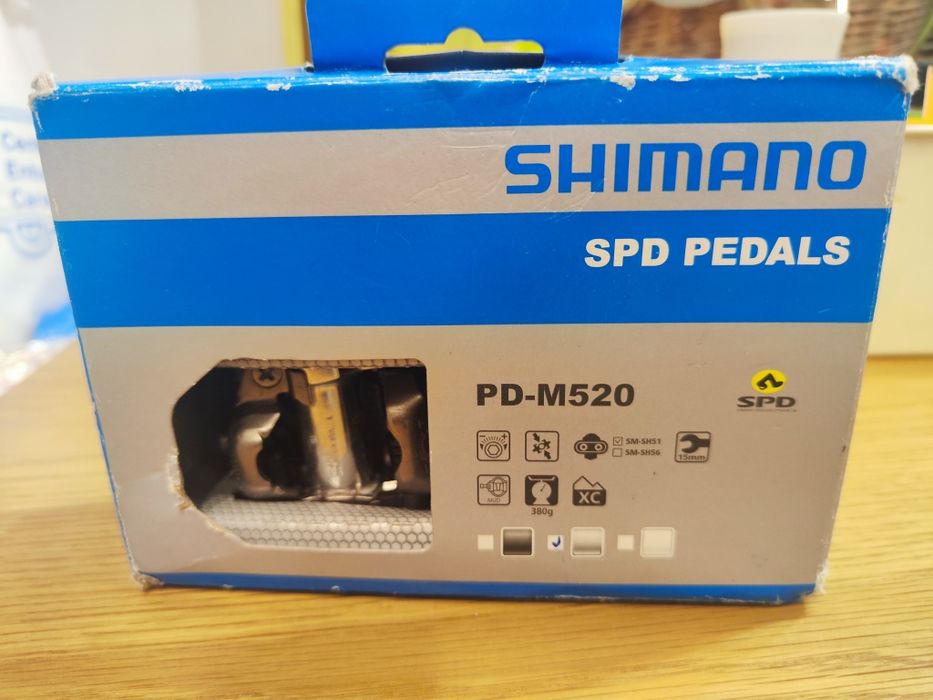 Pedały spd Shimano PD-M520 + BLOKI