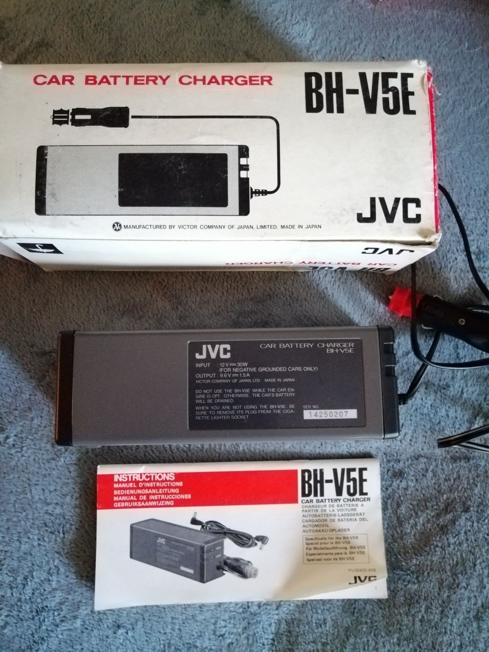 JVC bateria e carregadores câmara VHS-C