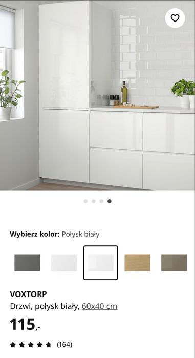 Szafki kuchenne Ikea Metod - bialy pokysk + systemy otwierania bloom