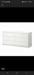 komoda Malm Ikea 6 szuflad 160x78 cm BIAŁY