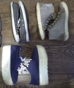 блестящие кроссовки кеды converse на толстой подошве 34-38