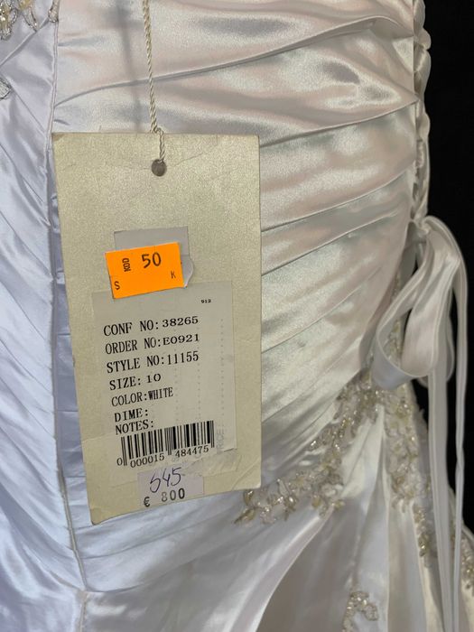 Nowa suknia ślubna Ellis Bridals z metką 40 L biała syrena rybka tren