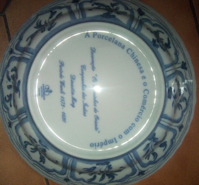 Par Pratos porcelana chinesa Dinastia Ming