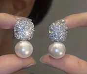 Brincos de Zircônia com Pérolas - Novos