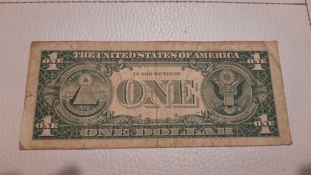 Banknot 1 USD silver certificate niebieska pieczęć 1957