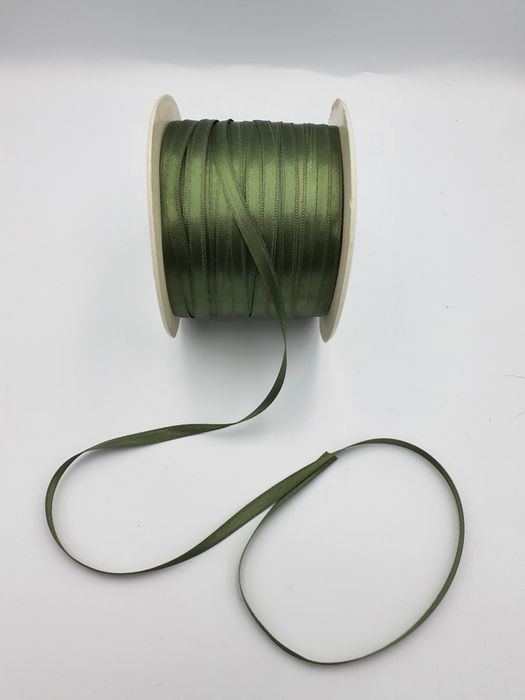 Tasiemka satynowa zestaw 15 m.x 7 mm.zgniła zieleń