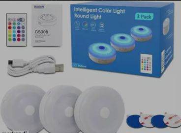 Oświetlenie LED zestaw 3szt kolorowe bezprzewodowe
