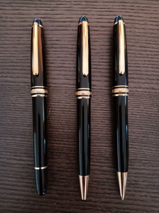 Conjunto canetas Montblanc, aparo, esferográfica e lapiseira