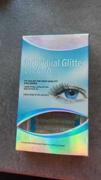 Rzęsy  brokatowe stars colors individual glitter eyelash