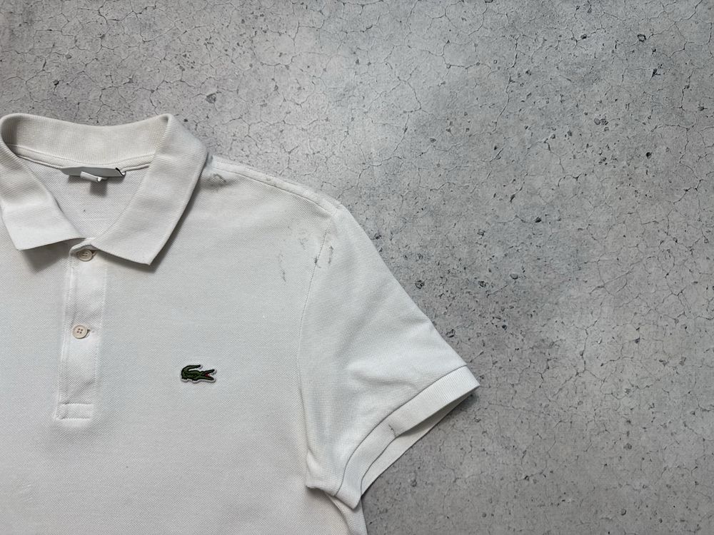 Мужская Футболка Поло Lacoste С Большим Логотипом Оригинал S-M
