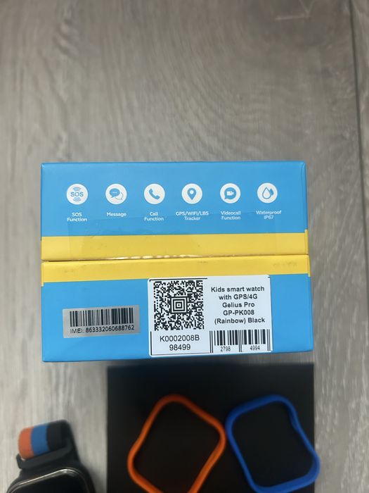 Дитячий годинник Gelius GP-PK008 (Rainbow) GPS/4G Black