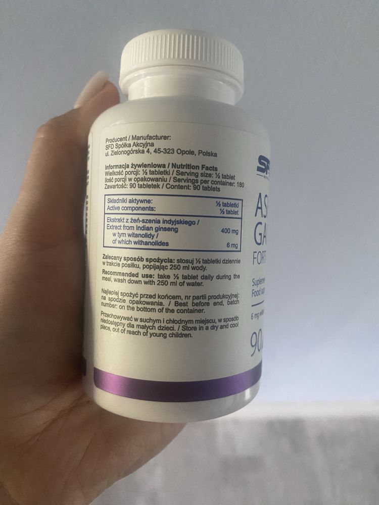 Sfd ashwaganda suplement diety forte 90 tabletek