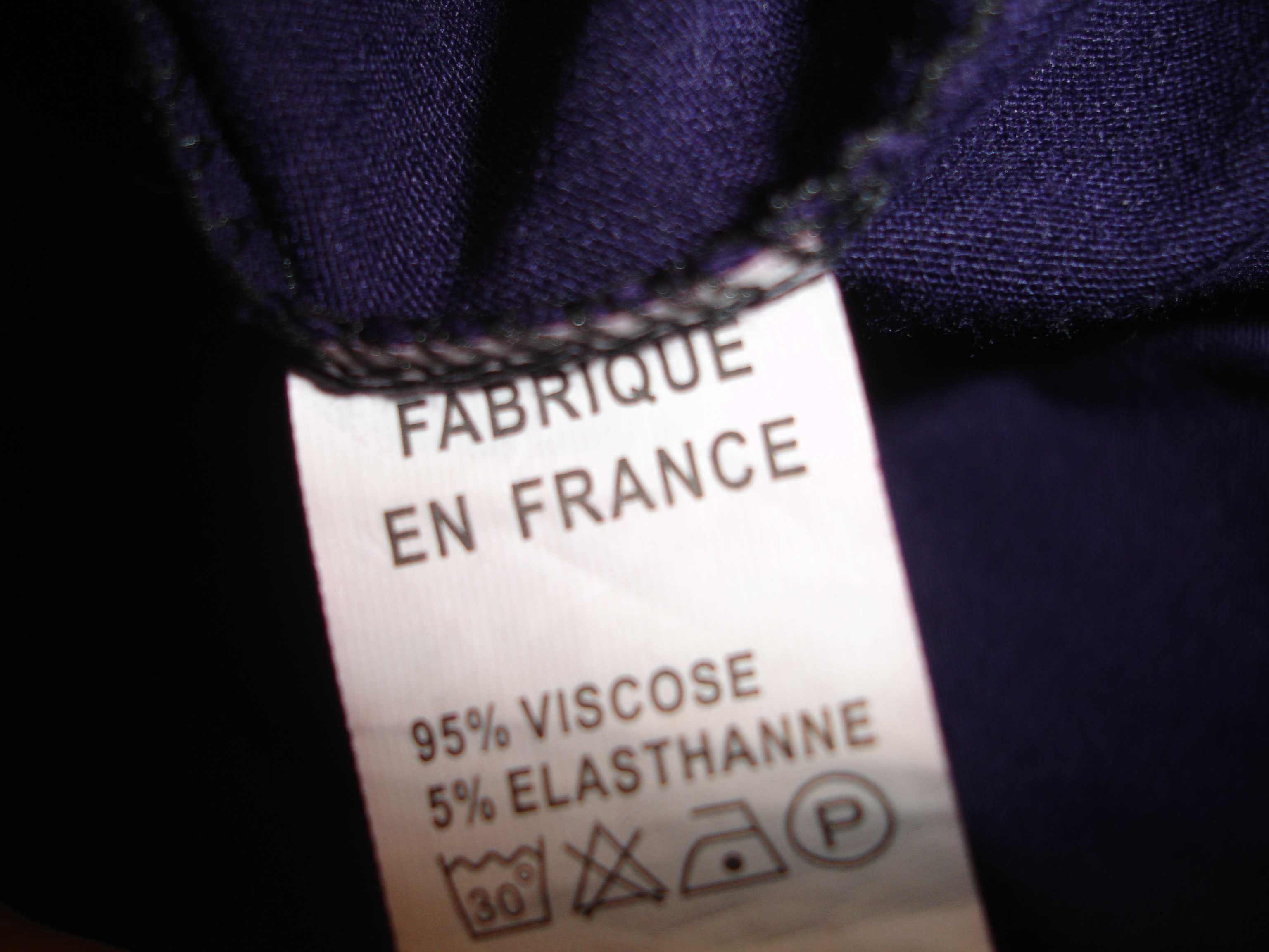 Bluzka tunika fioletowa Fabrique en France 48 4XL