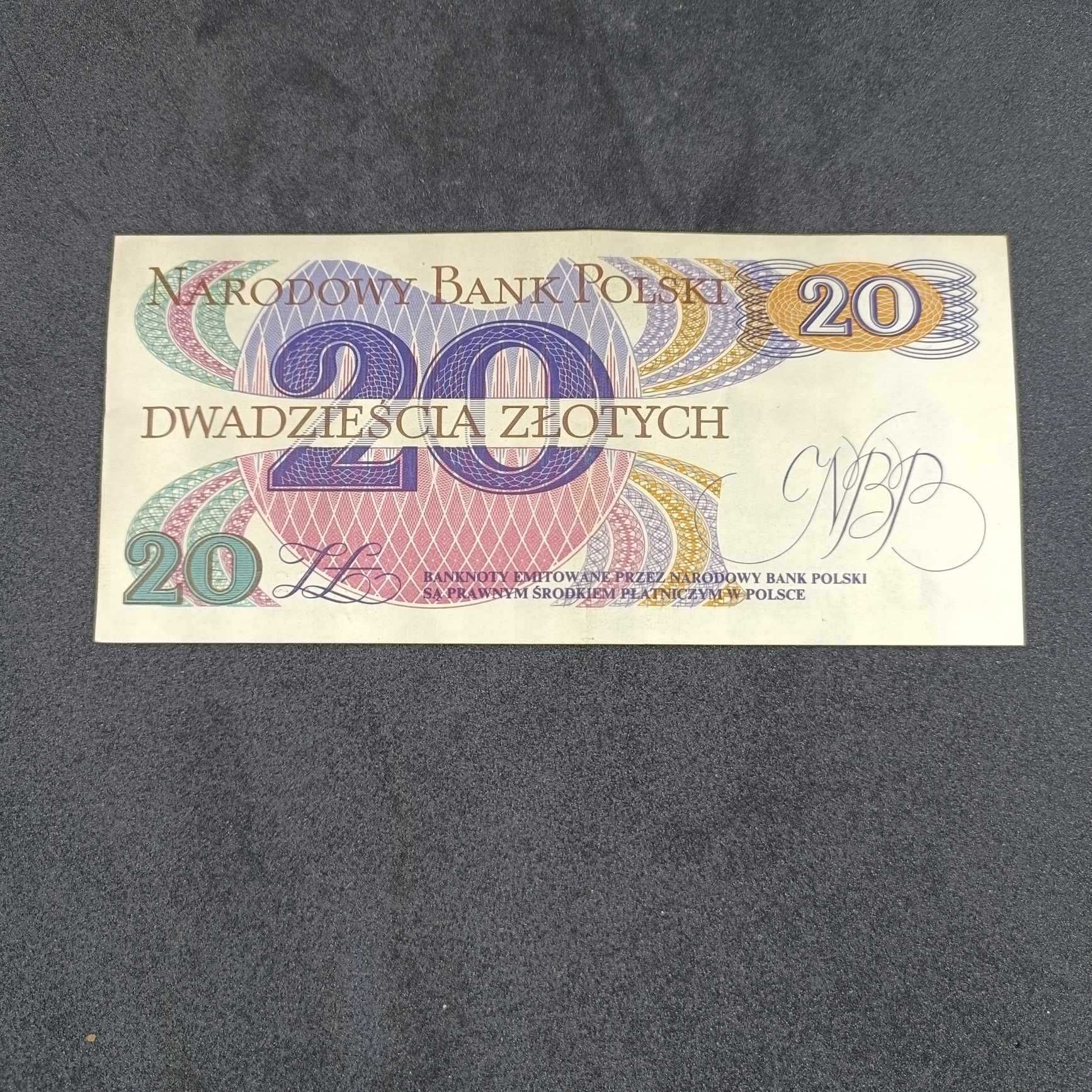 Banknot: Polska 20 zł / 1982 r. X - Romuald Traugutt. Seria N