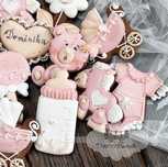 Pierniki na chrzest, roczek, baby shower, prezent