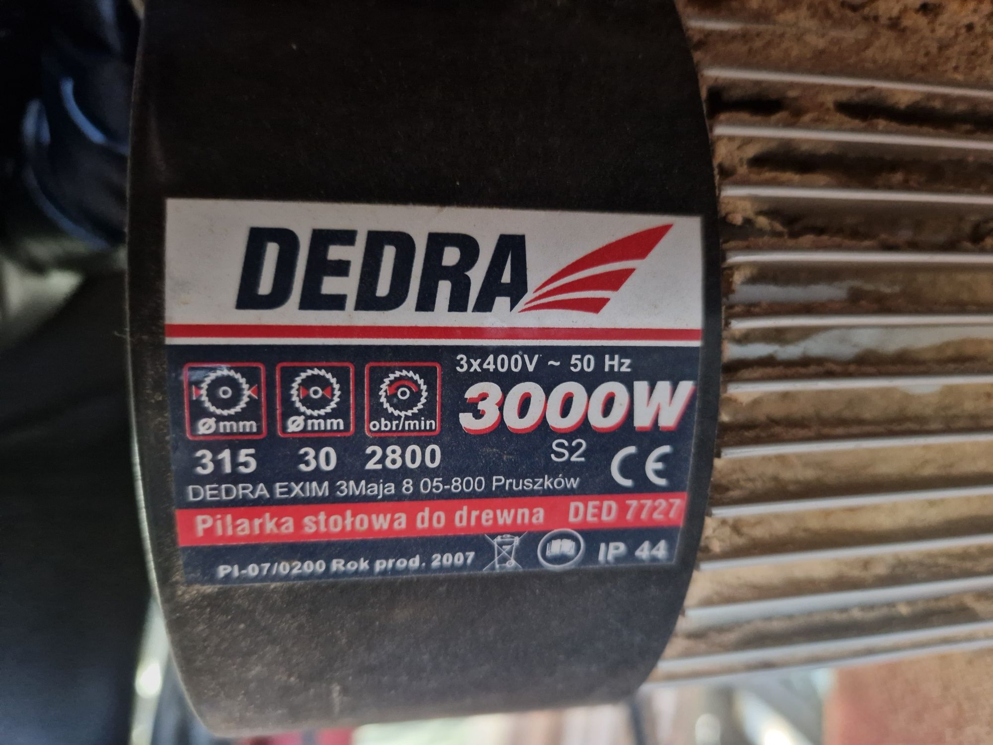 Pilarka tarczowa DEDRA 3kW 3000W 3 fazowa