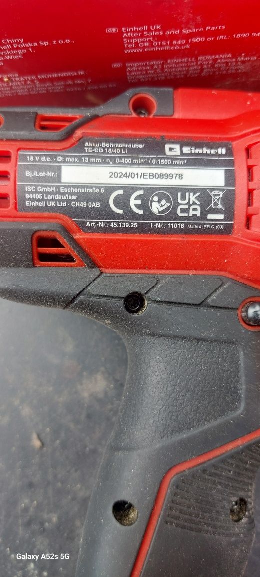 Wkrętarka Einhell  TE-CD 18/40 Li