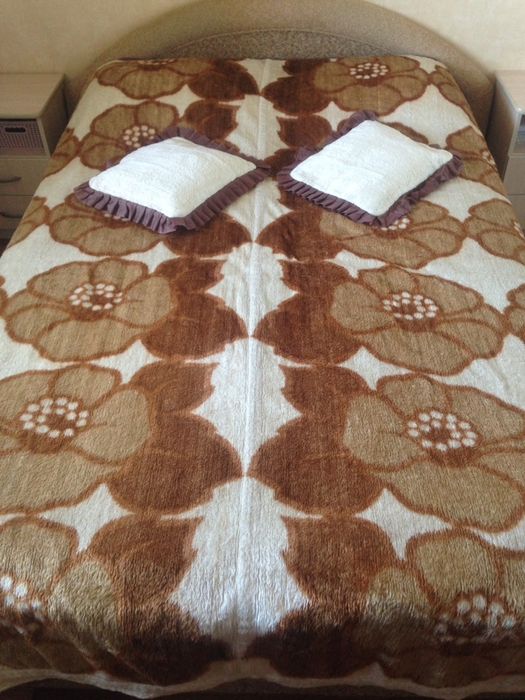 Велике хутряне покривало плед +2 подушки в подарунок