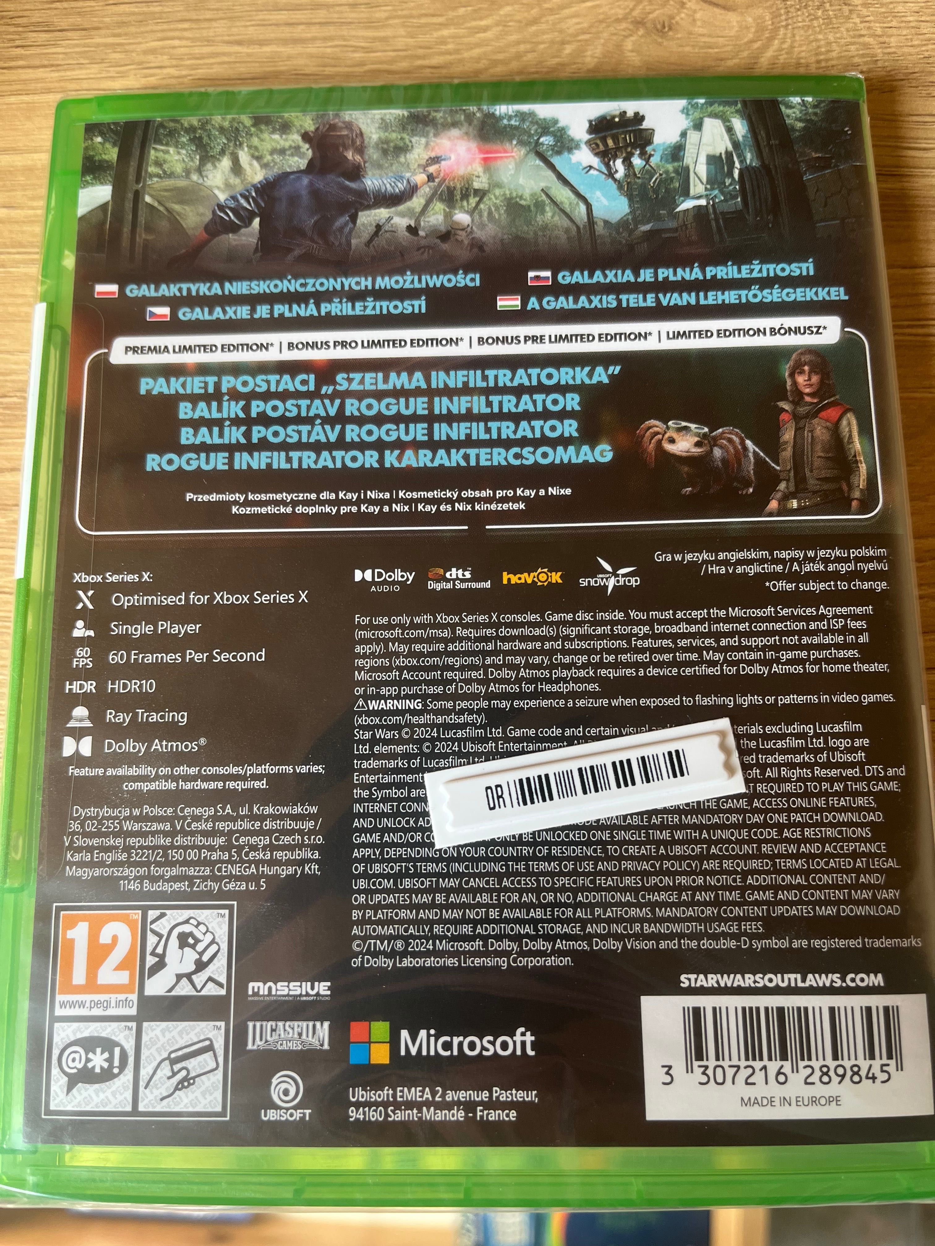 Star Wars Outlaws nowa folia Xbox