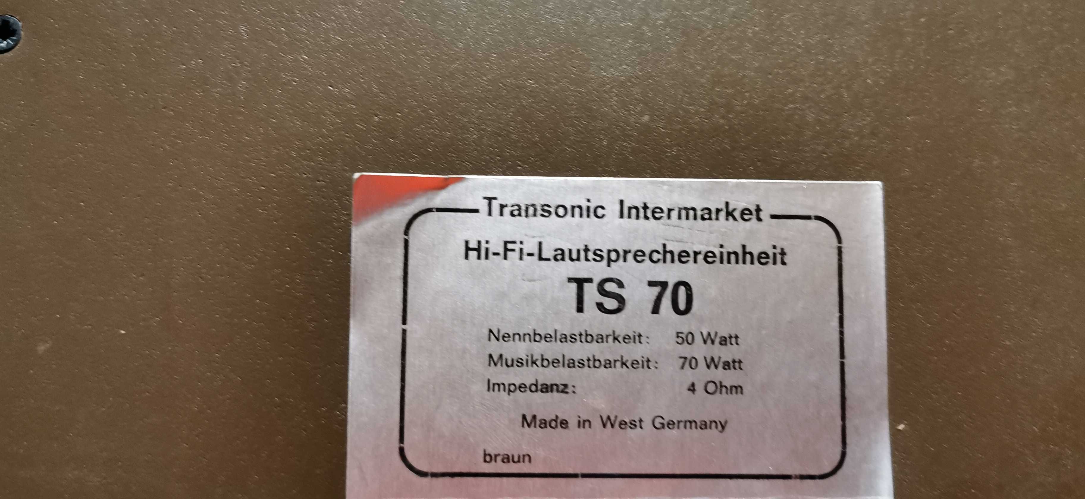 Kolumny HiFi Transonic Intermarket TS 70 (braun)