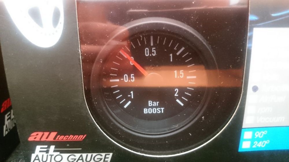 Manómetro estilo VDO Pressão Turbo 2bars